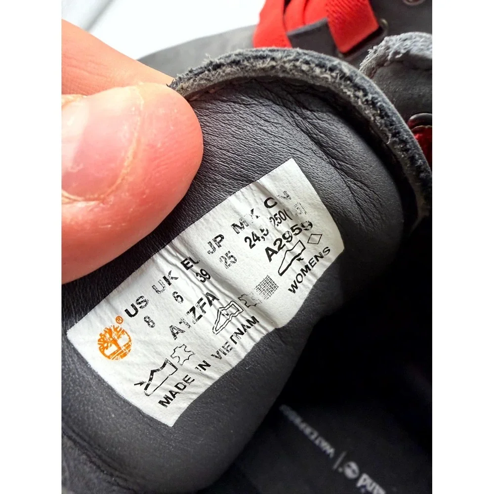 Timberland Jayne Convenience Womens‎ 8 Dark Gray Leather Waterproof Hiking Boot